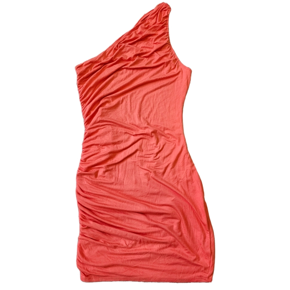 NWOT Women Asymmetric Dress | Ruched Mini Dress Size Small